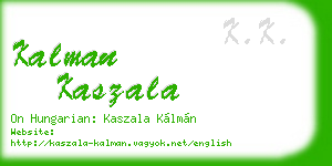 kalman kaszala business card