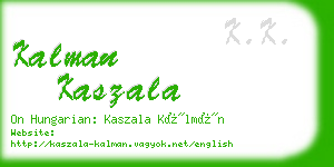 kalman kaszala business card